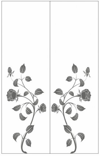Пескоструйный рисунок Цветы 1183